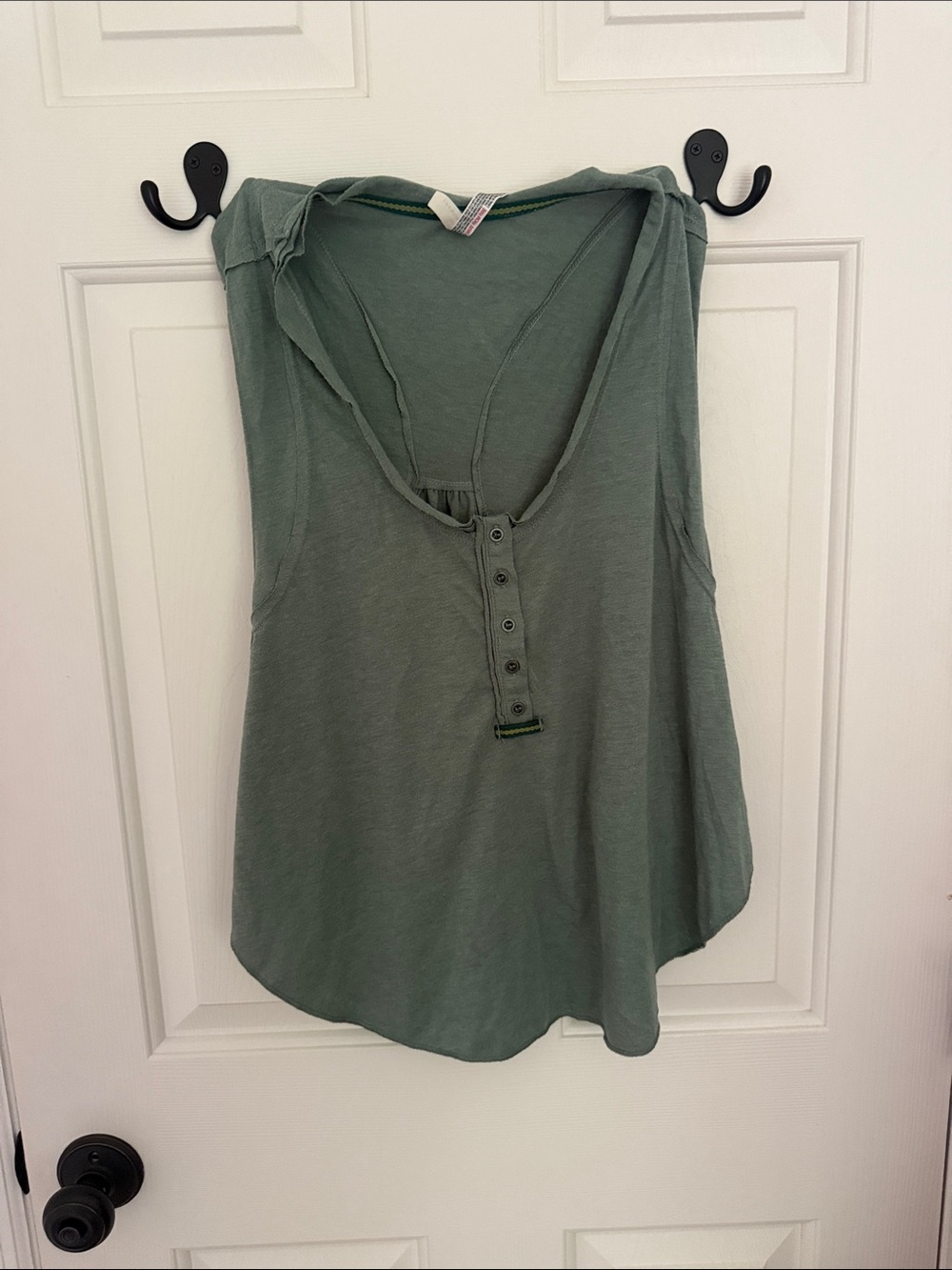 FP Movement by Free People Sleeveless Henley Tank in Sage